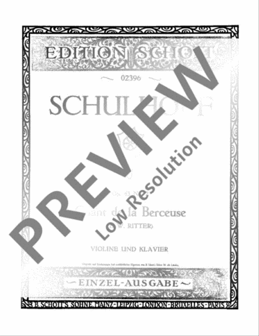 Chant de la Berceuse Violin Solo scores gallery preview page 2