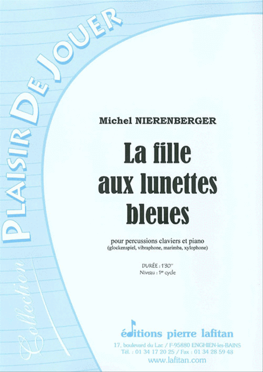 La Fille Aux Lunettes Bleues Piano Accompaniment scores gallery preview page 1