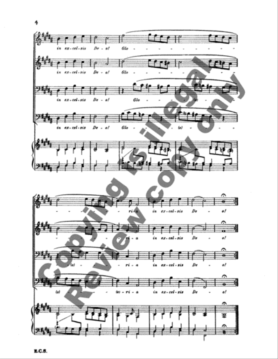 Les anges dans nos campagnes (Angels o'er the Fields) TTBB scores gallery preview page 4