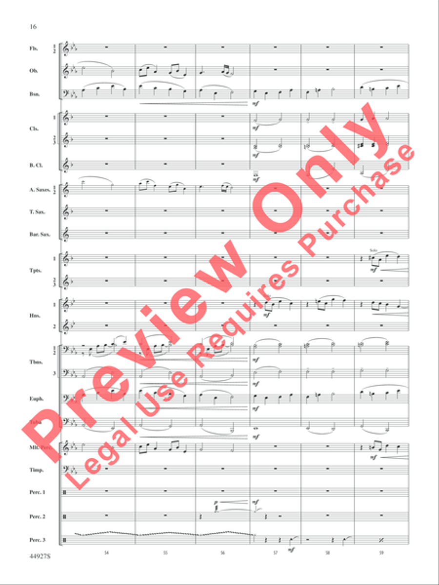 At the Movies with John Williams Concert Band scores gallery preview page 41
