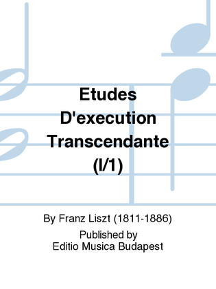 Book cover for Études D'Exécution Transcendante (I/1)