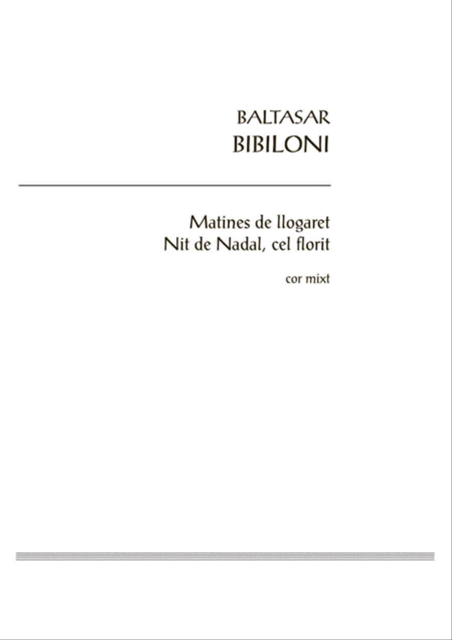 Matines de llogaret / Nit de Nadal, cel florit 4-Part scores gallery preview page 3