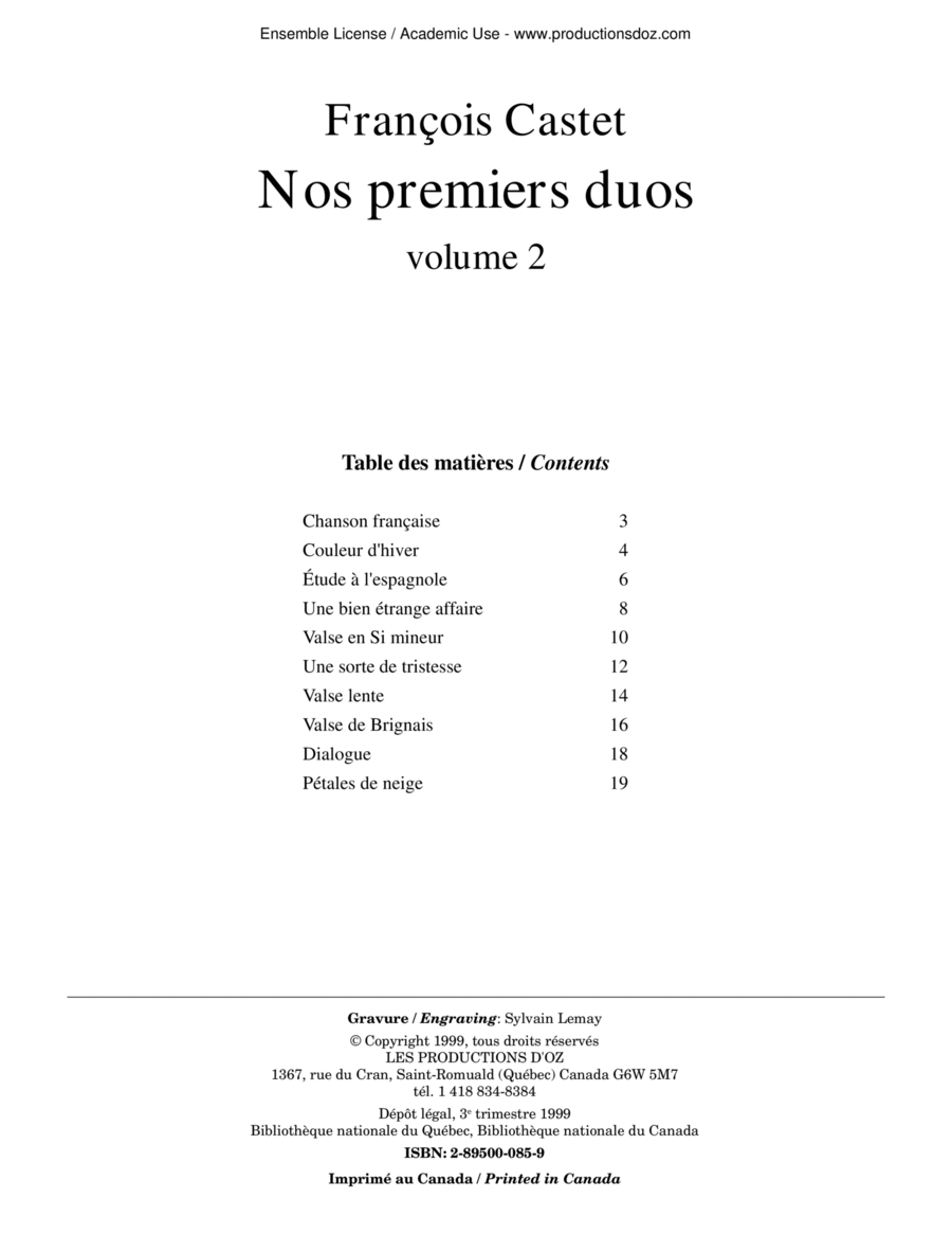 Nos premiers duos, vol. 2 Classical Guitar scores gallery preview page 1
