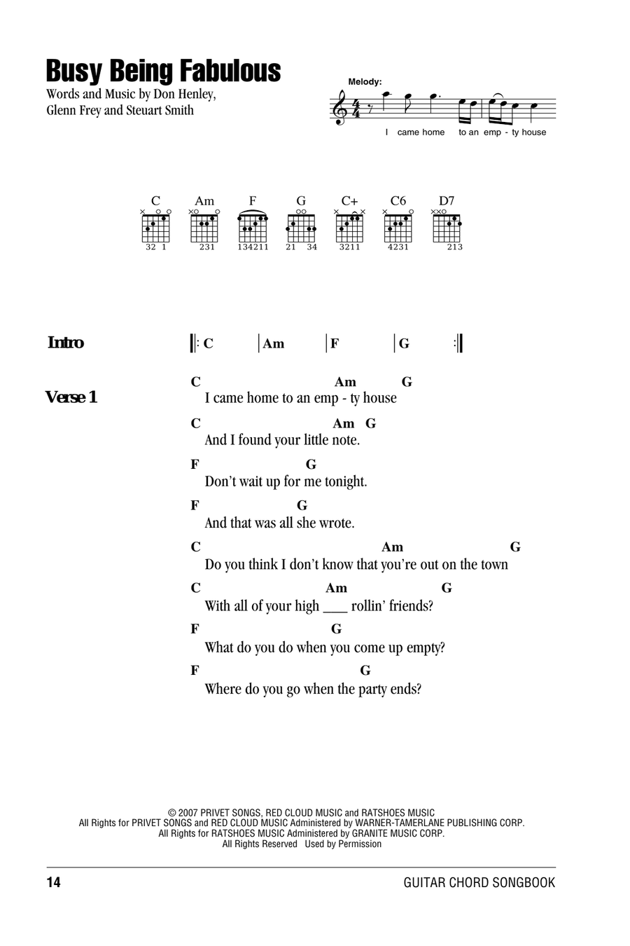 Busy Being Fabulous Acoustic Guitar scores gallery preview page 1