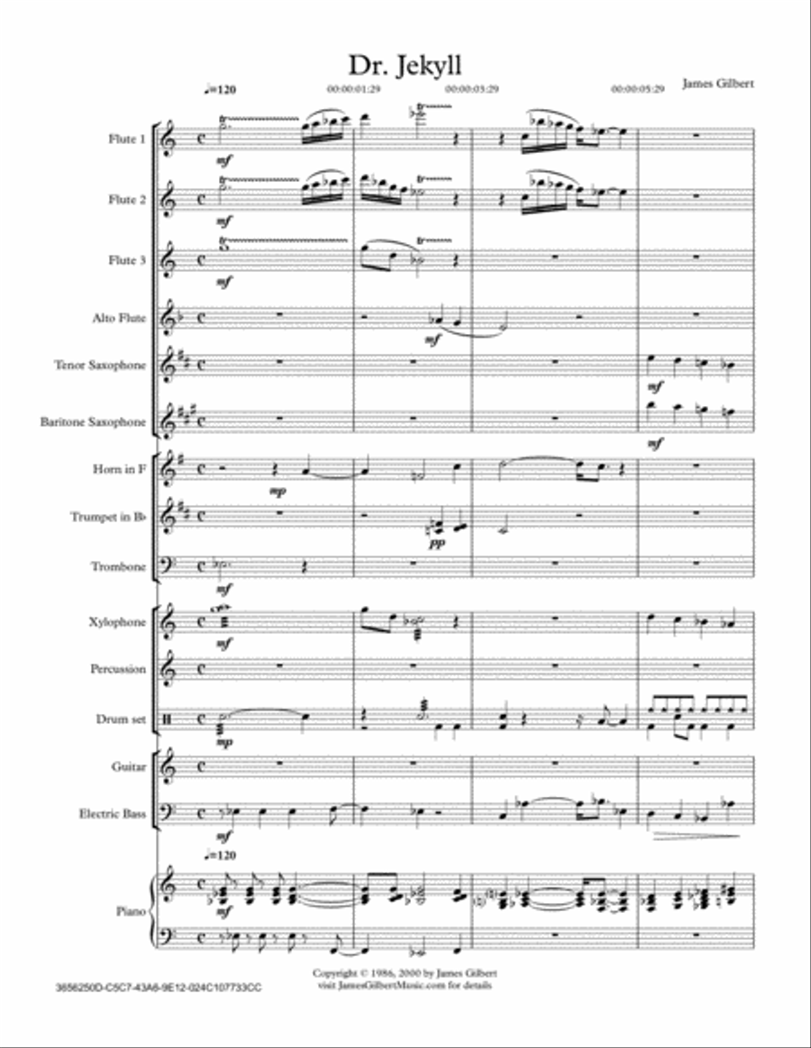 Dr. Jekyl Full Orchestra scores gallery preview page 1