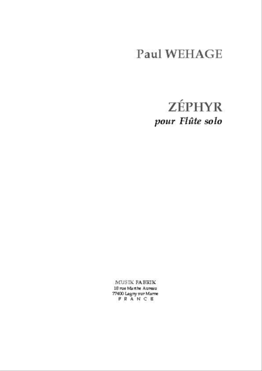 Zephyr Flute Solo scores gallery preview page 1