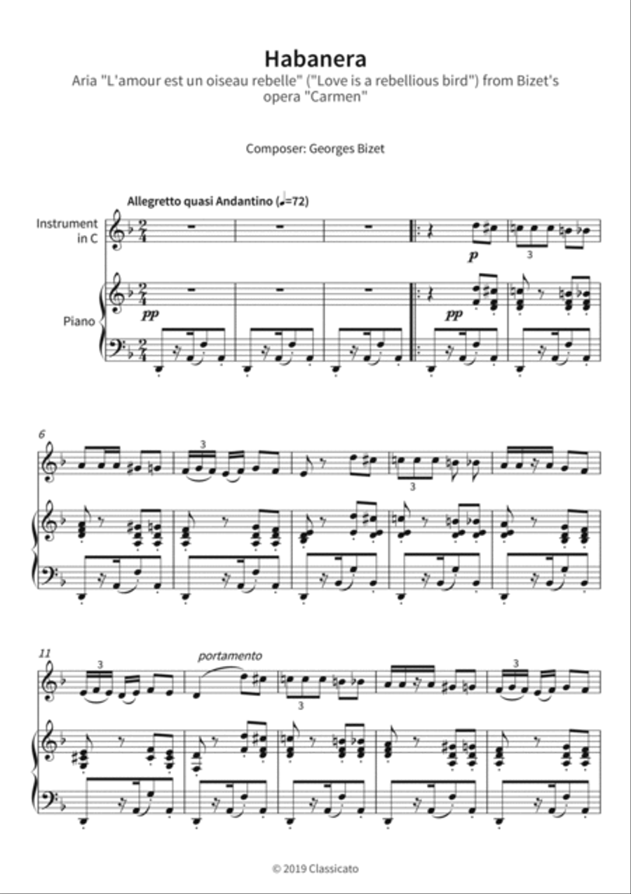 Habanera Flute Solo scores gallery preview page 3