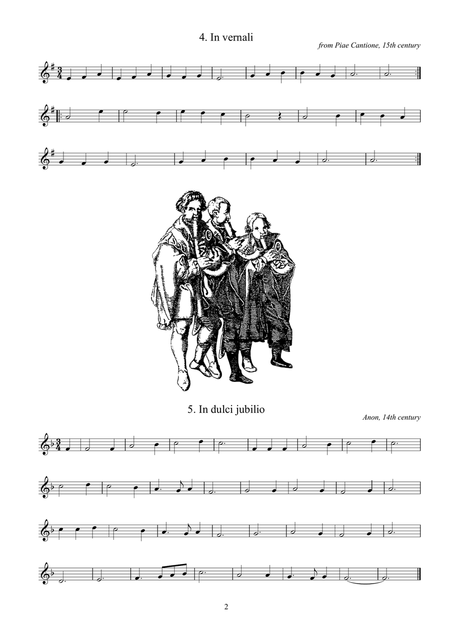 30 Medieval and Renaissance Dance Tunes (+guitar chords) Acoustic Guitar scores gallery preview page 2