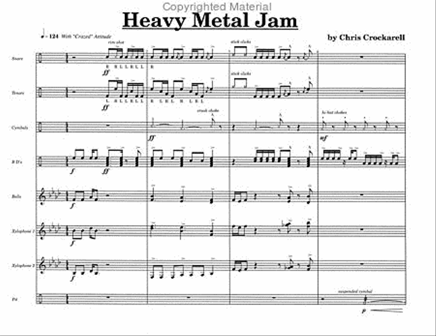 Heavy Metal Jam Heavy Metal Jam Percussion Ensemble scores gallery preview page 3