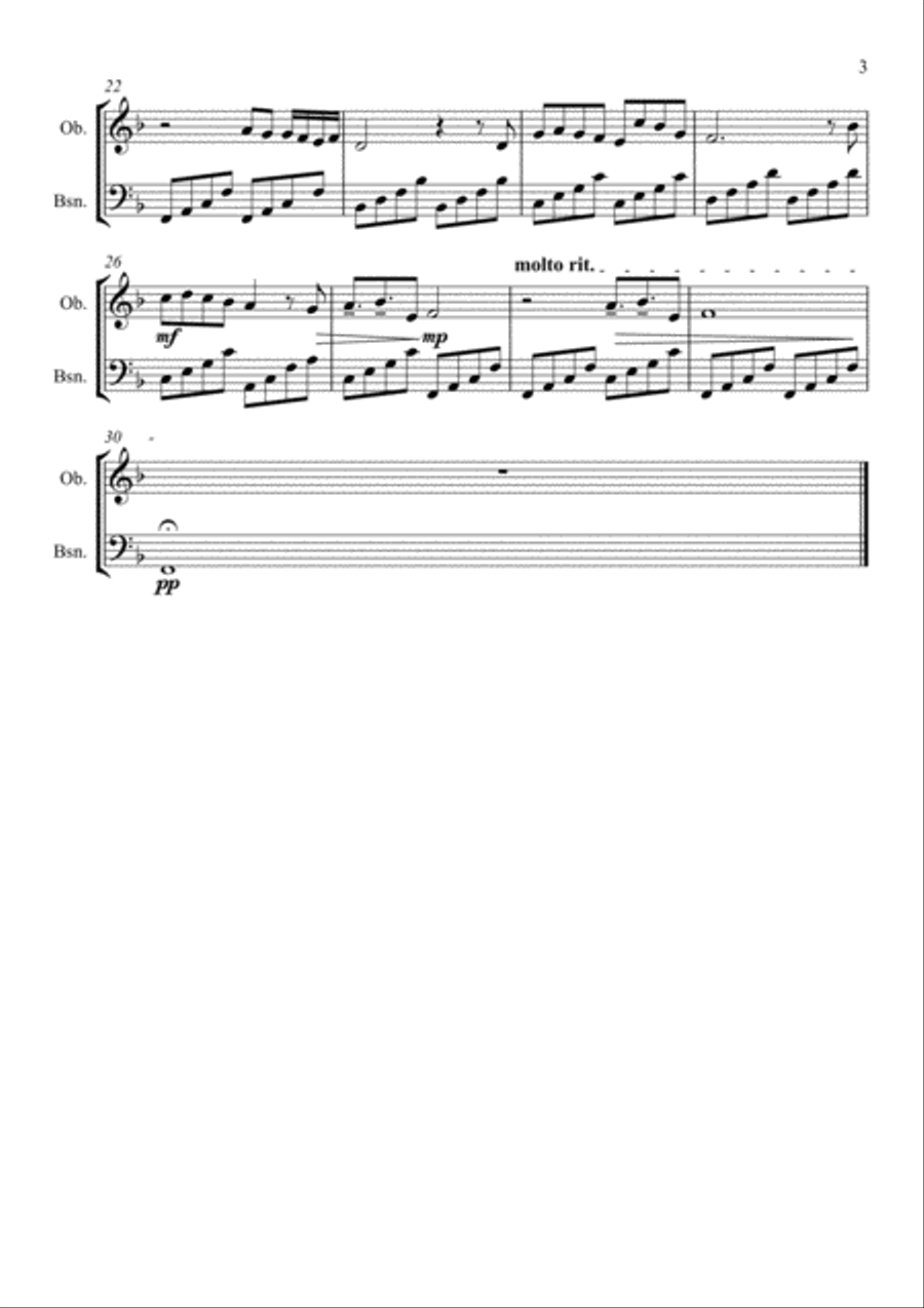 Life Gone By (For Oboe and Bassoon duet) Woodwind Duet scores gallery preview page 3