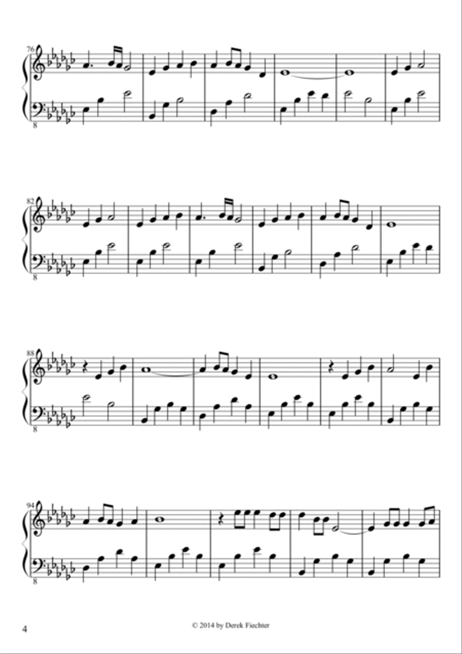 Cherry Blossoms (E Flat) Piano Solo scores gallery preview page 4