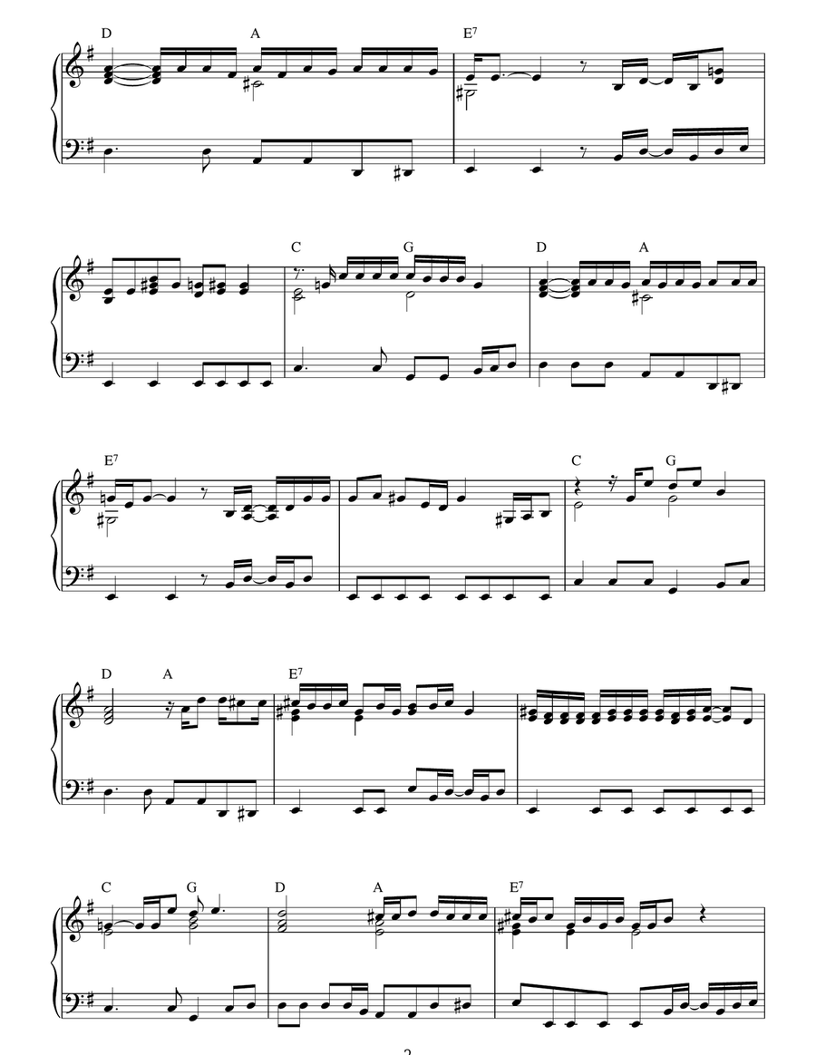 Hey Joe Hey Joe Piano Solo scores gallery preview page 2