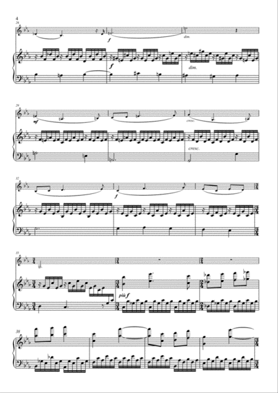 Cantabile for Saxophone and Piano Alto Saxophone scores gallery preview page 4