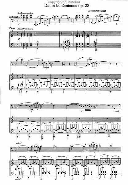 Danse Bohèmienne für Violoncello und Klavier op. 28 (c. 1840)