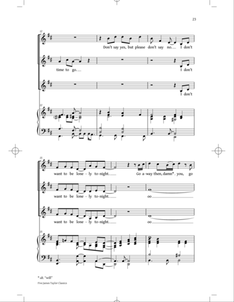 You've Got A Friend: Five James Taylor Classics SSA scores gallery preview page 21