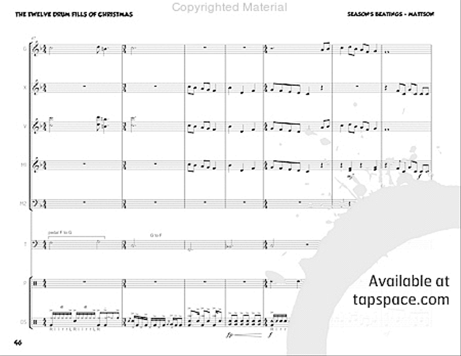 Season's Beatings Percussion Ensemble scores gallery preview page 62