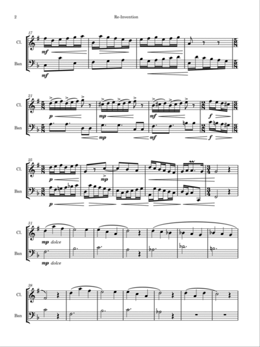 Re-Invention Woodwind Duet scores gallery preview page 4