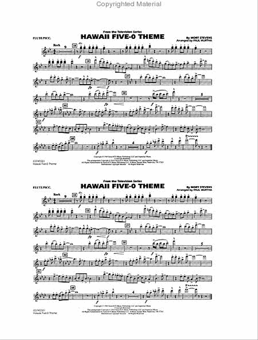 Hawaii Five-O Theme Marching Band scores gallery preview page 3