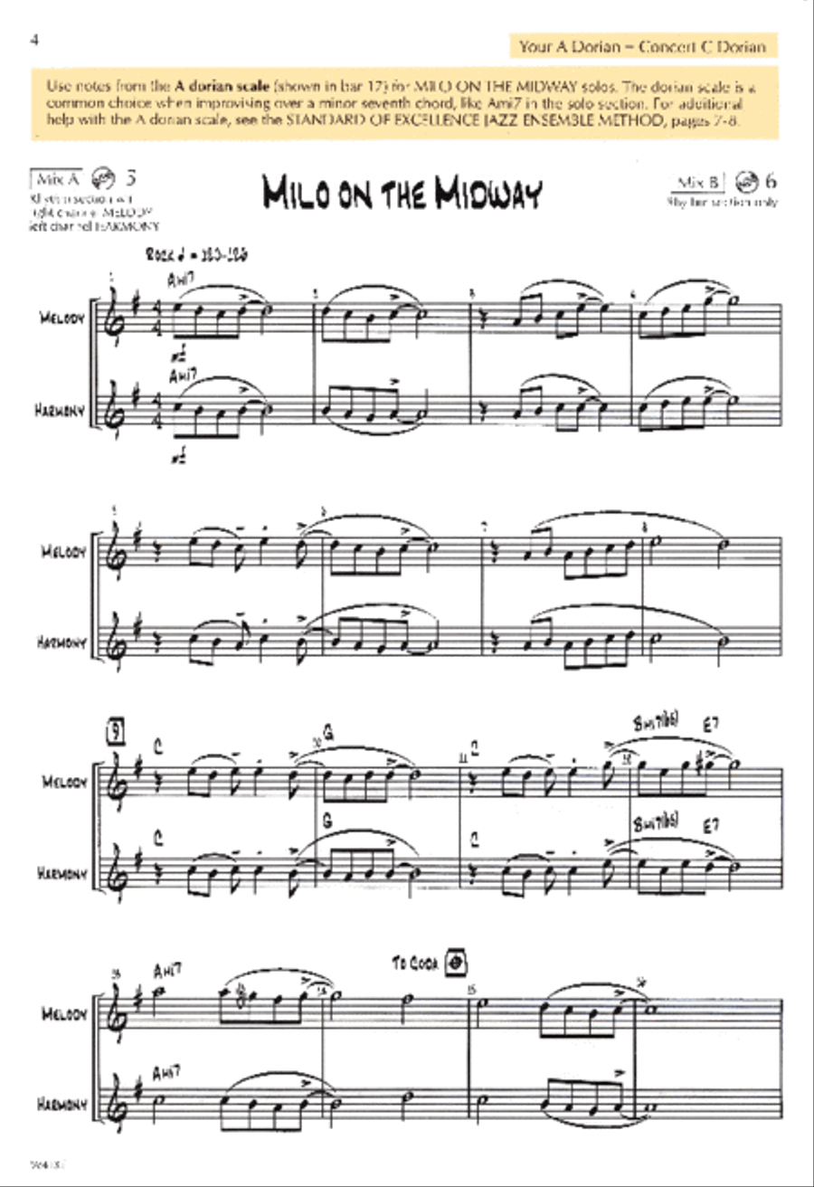 Standard of Excellence Jazz Combo Session-Alto Sax/Baritone Sax/Alto Clarinet Jazz Ensemble scores gallery preview page 2
