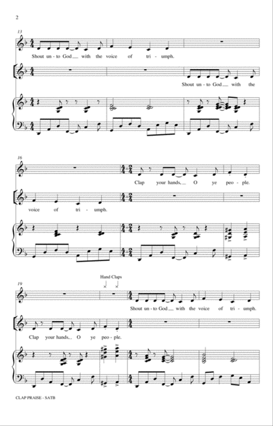 Clap Praise 4-Part scores gallery preview page 2