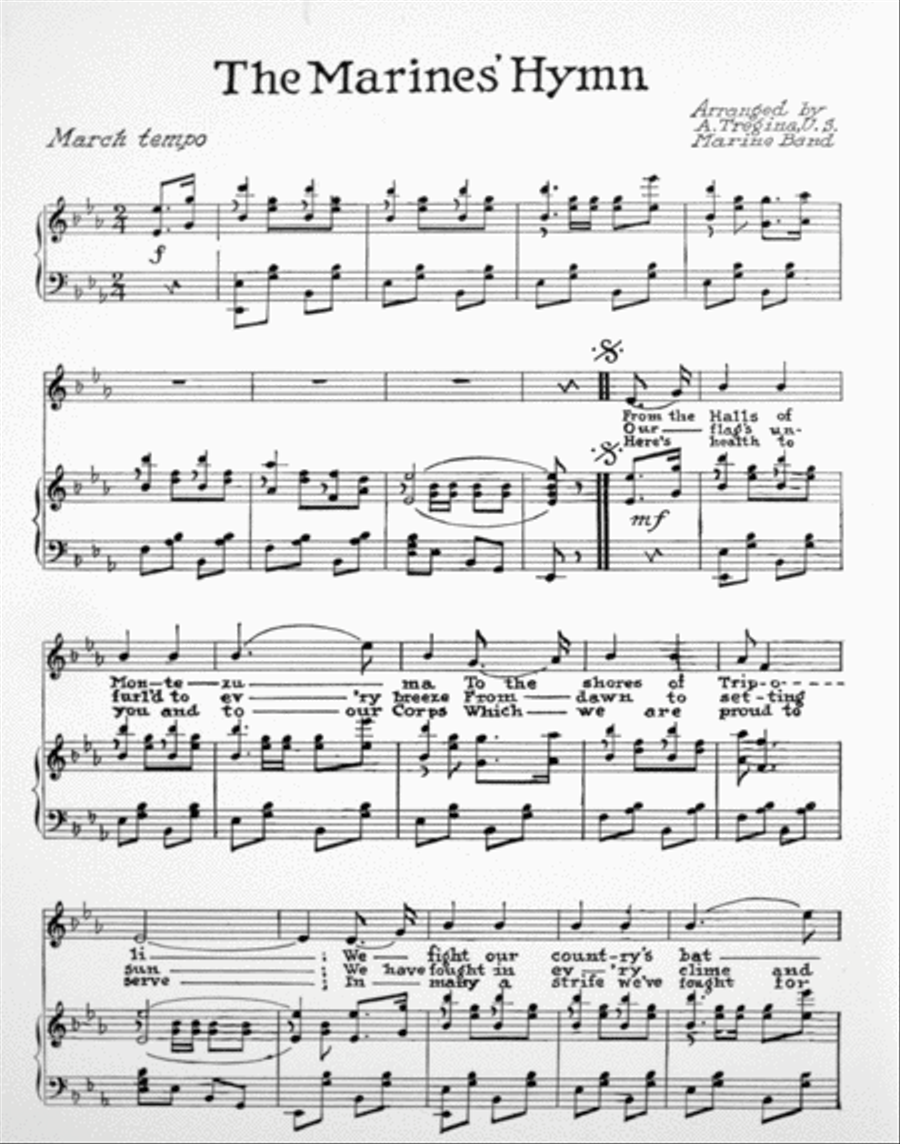 The Marines' Hymn Voice scores gallery preview page 2