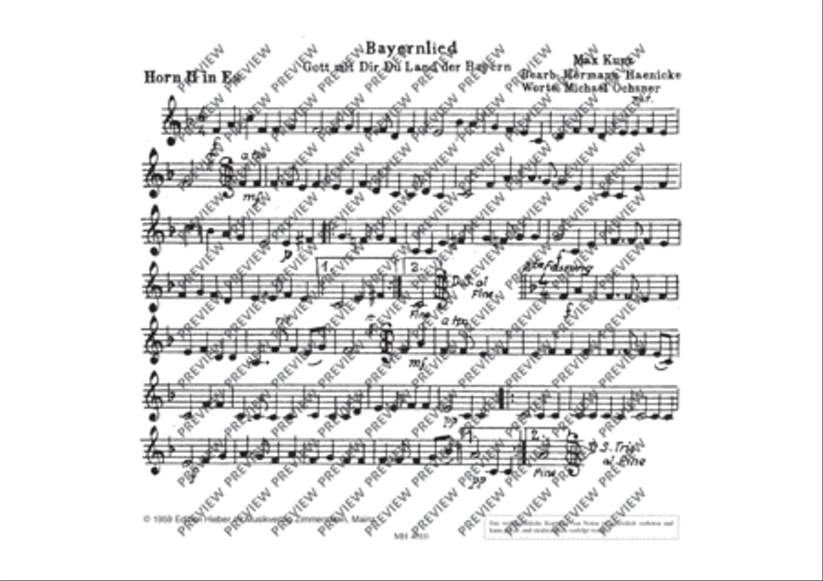 Bayernlied Concert Band scores gallery preview page 15