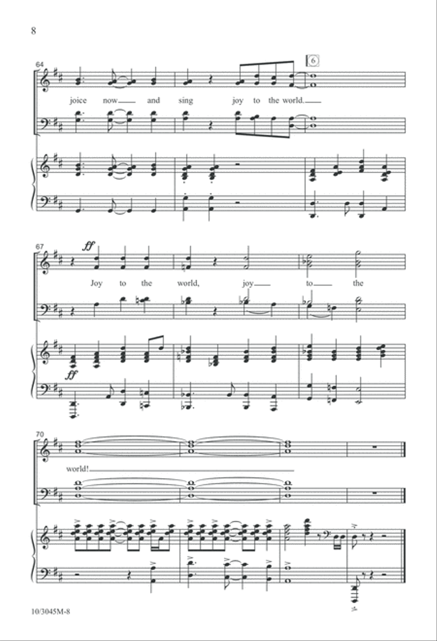 Sing Joy to the World Sing Joy to the World 4-Part scores gallery preview page 8