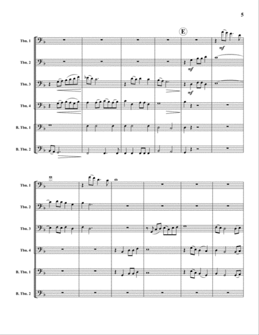 Oh Bury Me Not On The Lone Prairie Large Ensemble scores gallery preview page 5