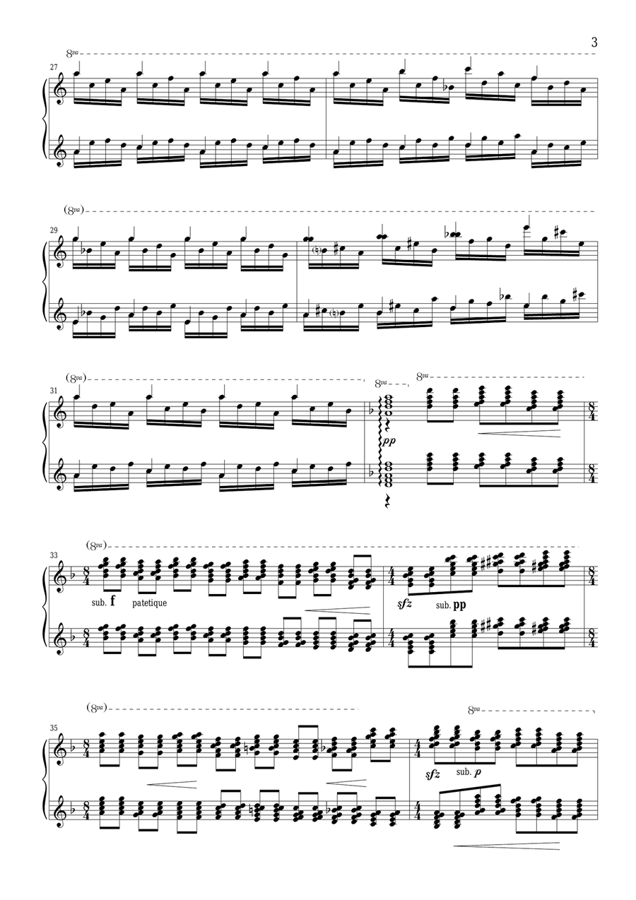 Raimonds Pauls.The Long Way In The Dunes (arrangement for piano solo by Vladislav Agramakov) Piano Solo scores gallery preview page 6