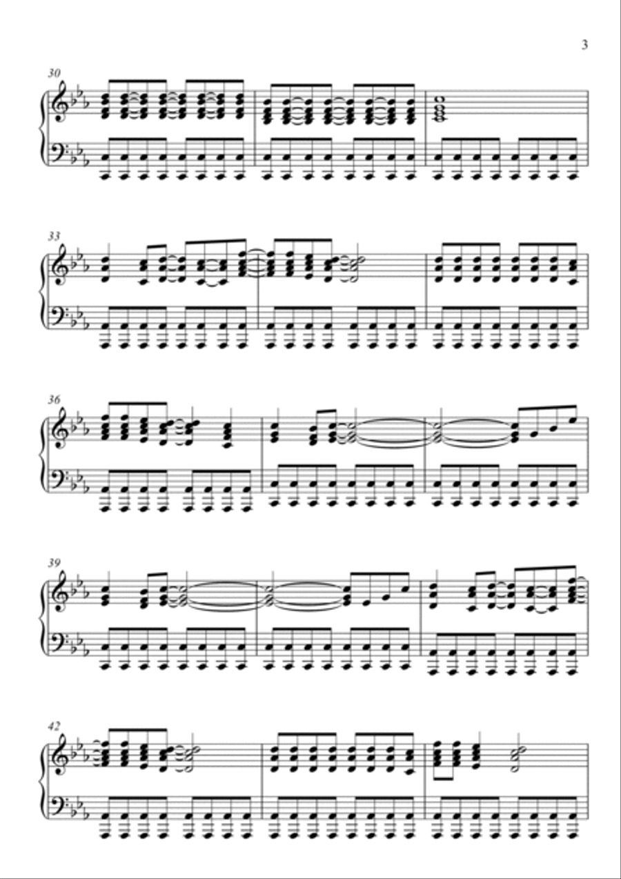 Scarface (push It To The Limit) Piano Solo scores gallery preview page 3