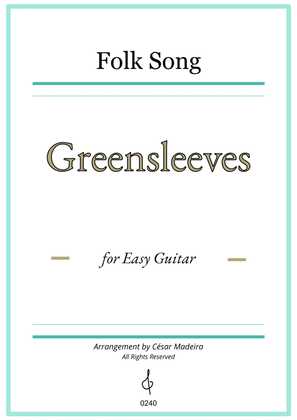 Greensleeves - Easy Guitar - W/TAB (Full Score)