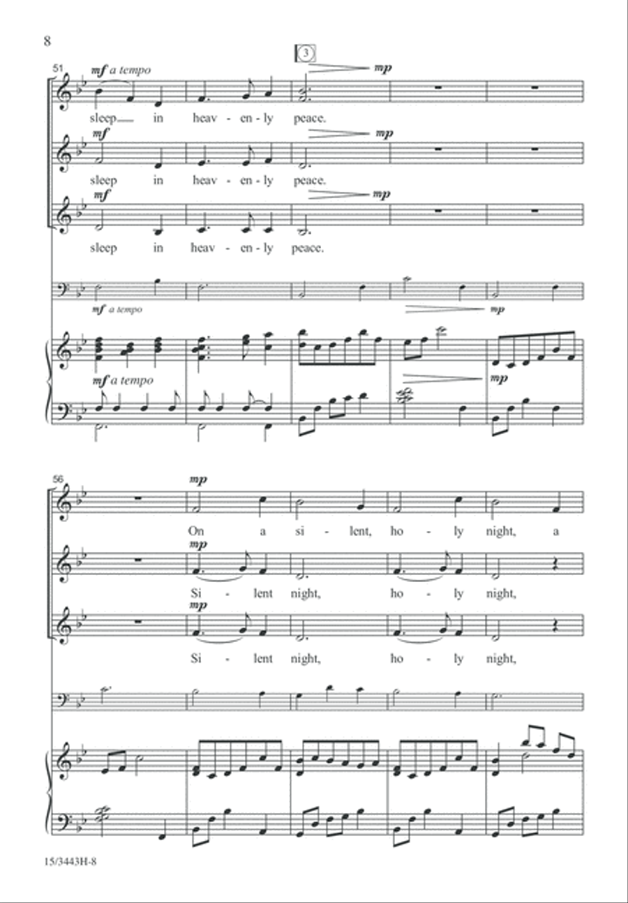 All On a Silent Night SSA scores gallery preview page 8
