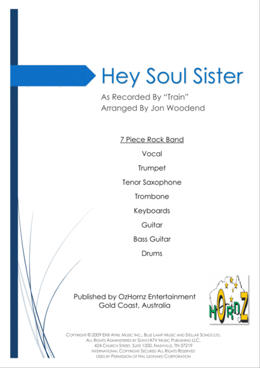 Hey, Soul Sister Jazz Ensemble scores gallery preview page 1