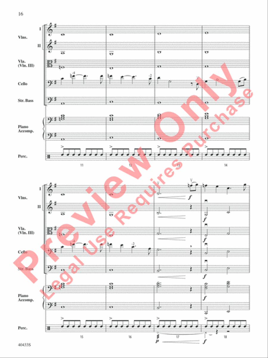 The Hobbit: An Unexpected Journey, Selections from String Orchestra scores gallery preview page 17