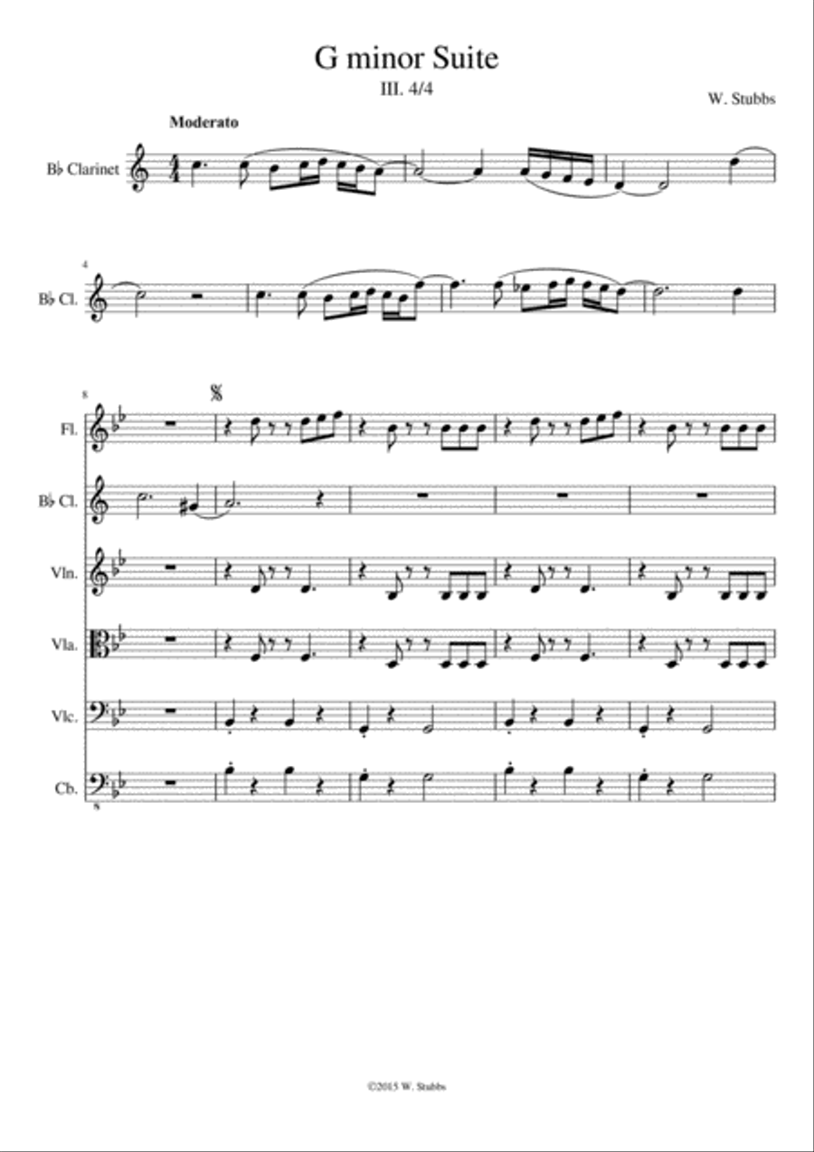 G minor Suite - III. 4/4 Small Ensemble scores gallery preview page 1