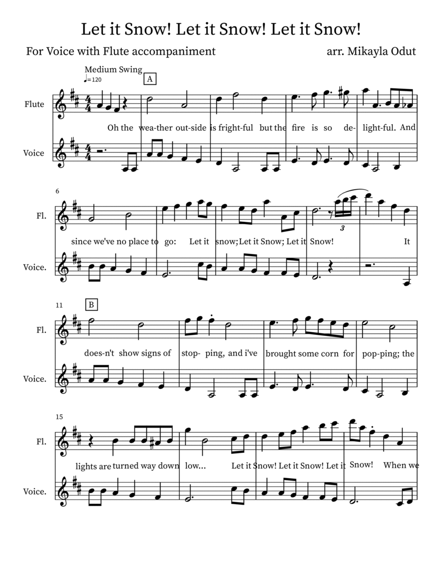 Let It Snow! Let It Snow! Let It Snow! Medium Voice scores gallery preview page 1