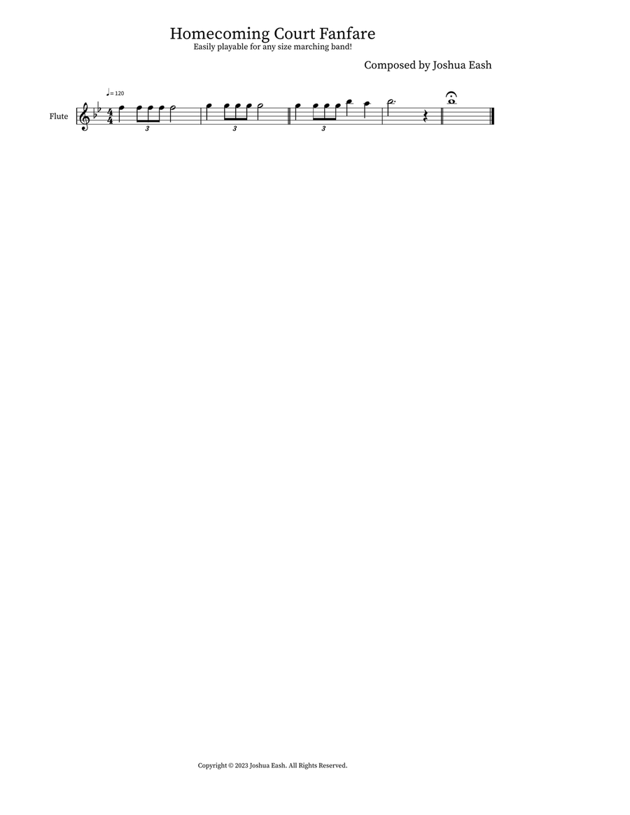 Homecoming Court Fanfare Marching Band - Digital Sheet Music page 2