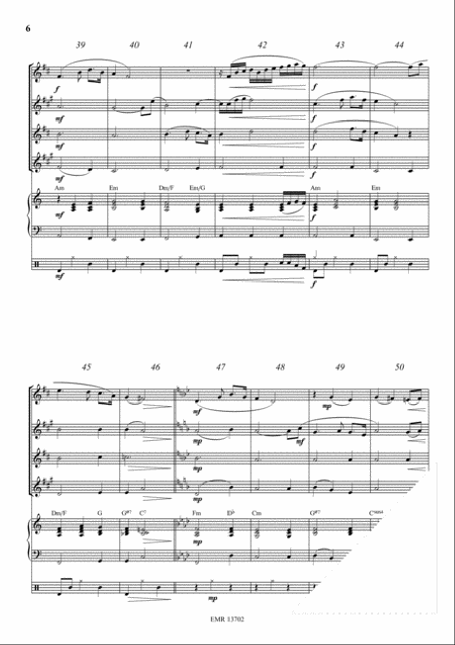 The Last Rose Of Summer The Last Rose Of Summer Saxophone Quartet scores gallery preview page 6