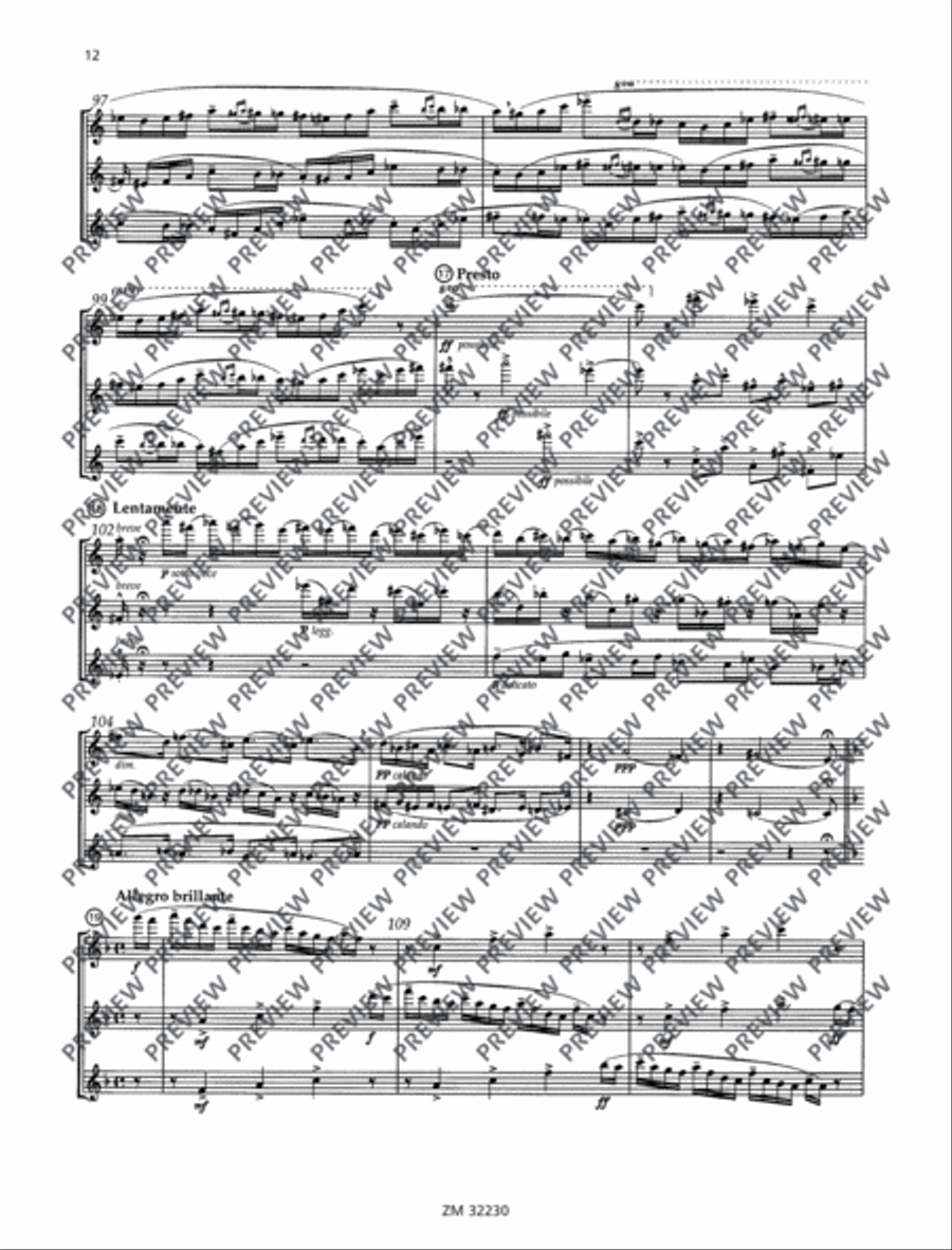 I tre virtuosi Flute Trio scores gallery preview page 13