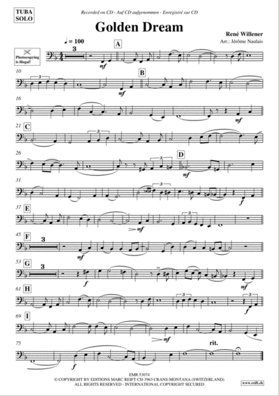 Golden Dream Tuba scores gallery preview page 2