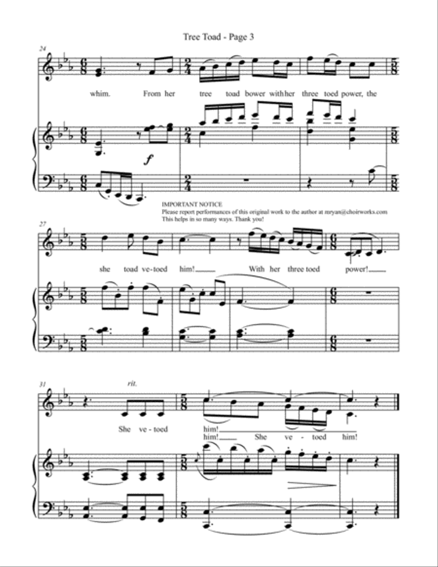 Ten Tone Twisters for 2-Part Choir & Piano