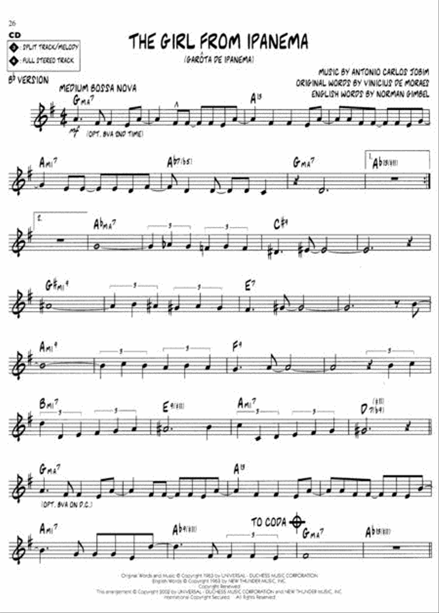 Antonio Carlos Jobim and the Art of Bossa Nova - Volume 8 C Instrument scores gallery preview page 2