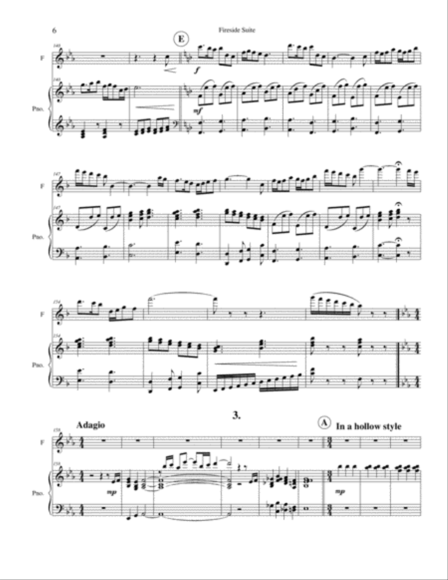 Fireside Suite Fireside Suite Flute Solo scores gallery preview page 6
