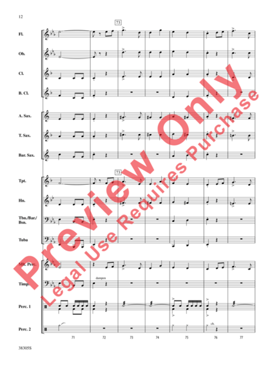 A Star-Spangled March A Star-Spangled March Concert Band scores gallery preview page 13