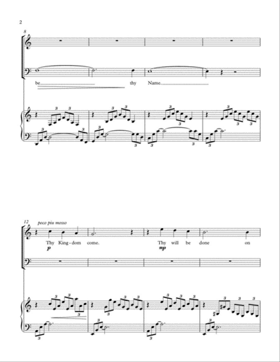 The Lord's Prayer Vocal Duet scores gallery preview page 2