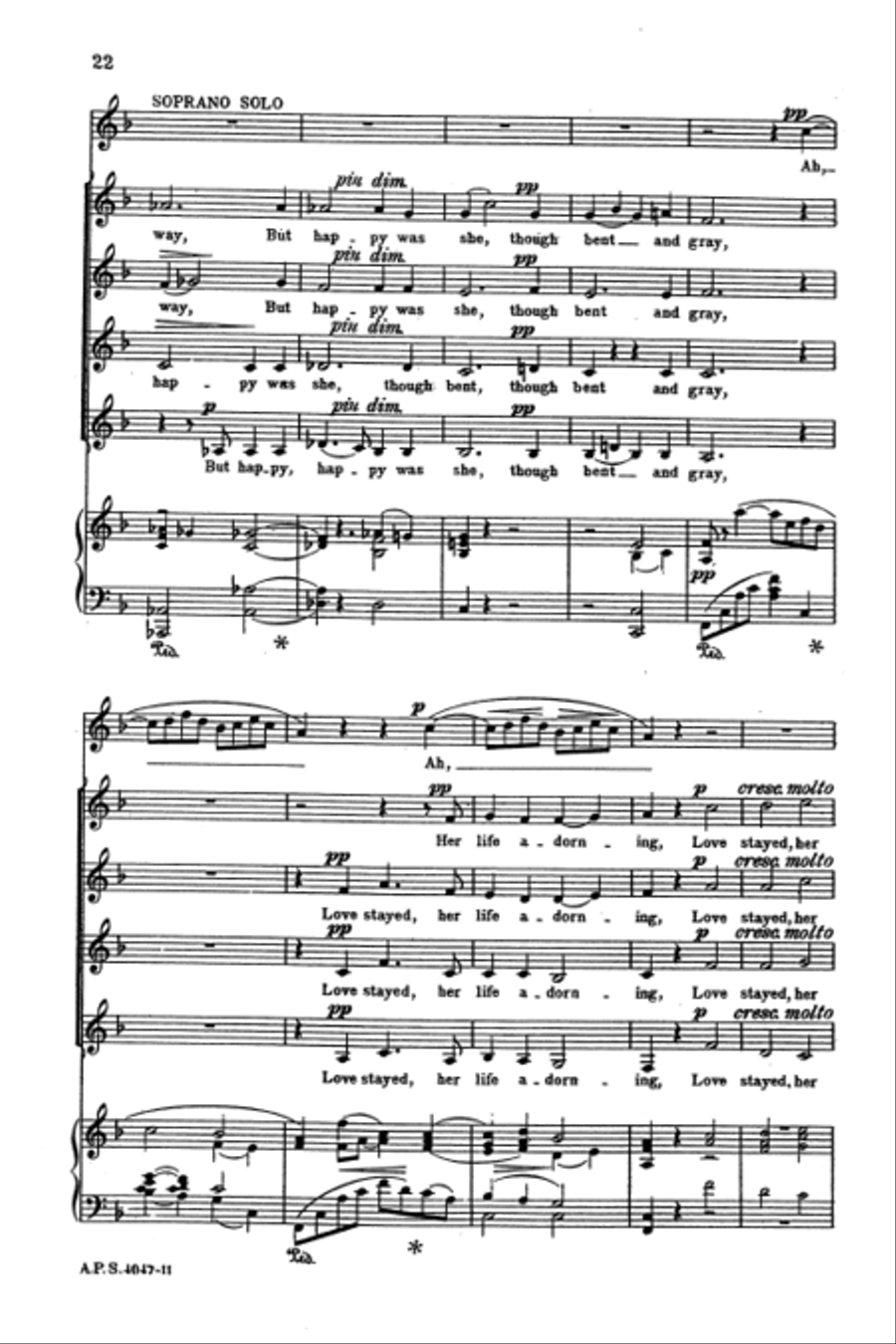 The Rose of Avontown, Op. 30 SSAA scores gallery preview page 22