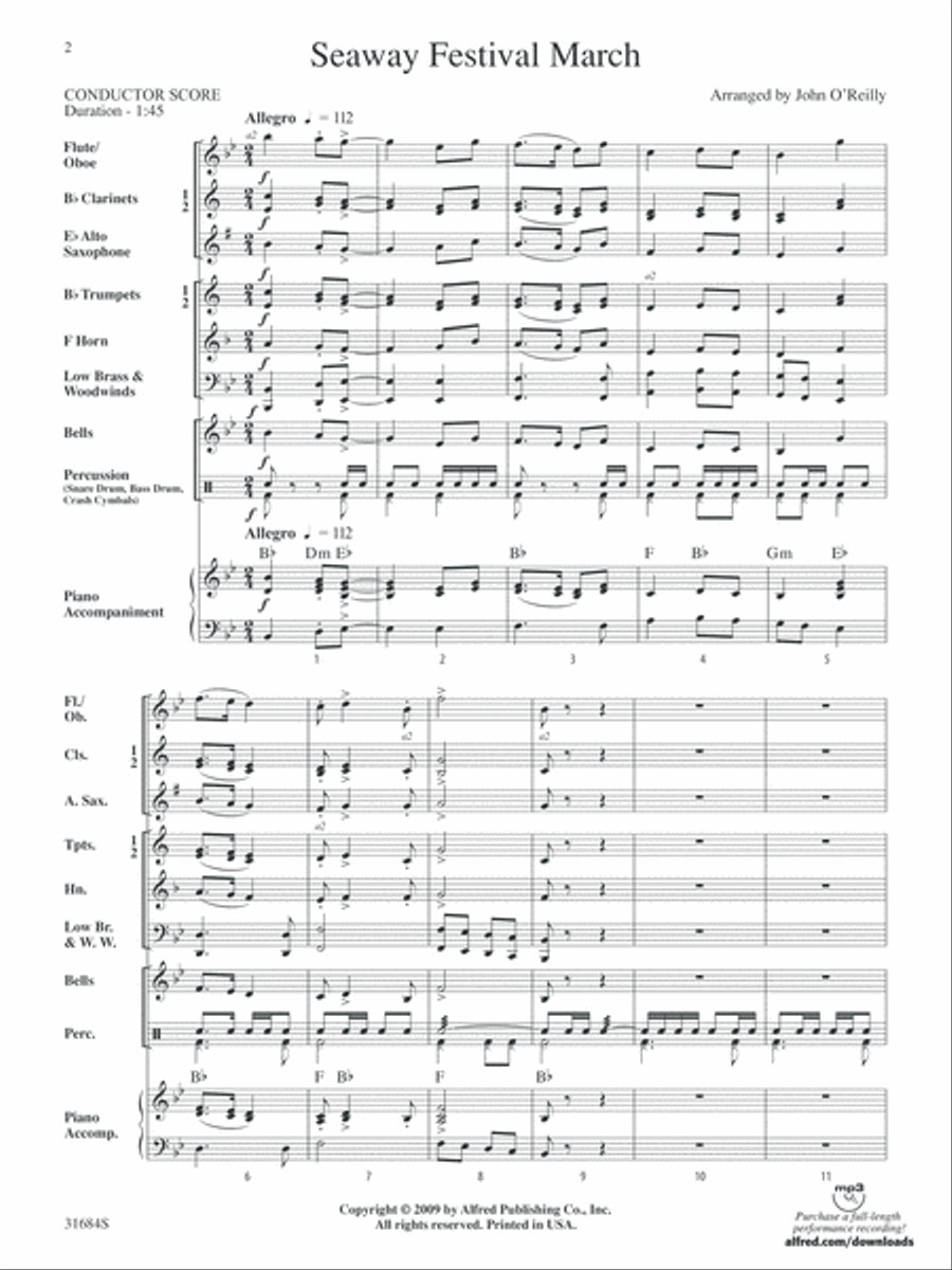 Seaway Festival March: Score Concert Band scores gallery preview page 2