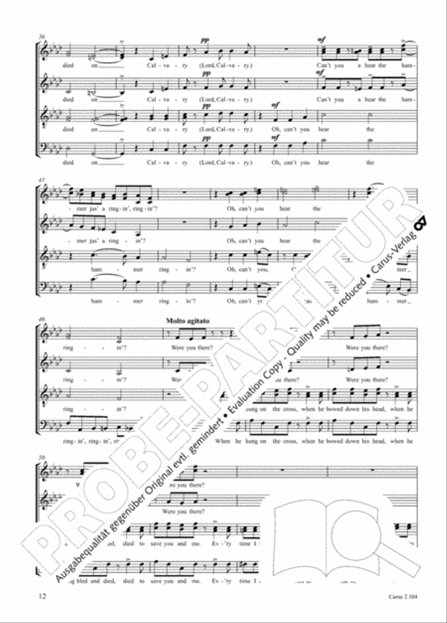 Hallelujah. Gospels and Spirituals for mixed choir Mixed Choir scores gallery preview page 9