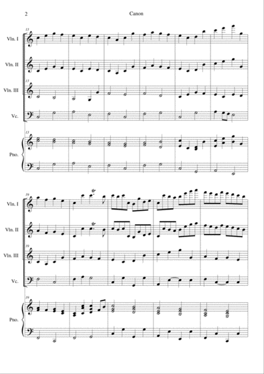 Canon in C Cello scores gallery preview page 2