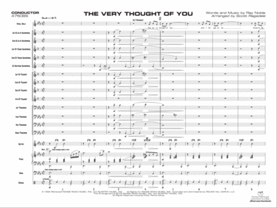 The Very Thought of You: Score Jazz Ensemble scores gallery preview page 3